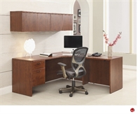 Picture of QSP L Shape Office Desk Workstation with Wall Mount Storage