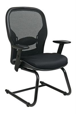 Picture of Ergonomic Sled Base Mesh Guest Side Chair with Arms