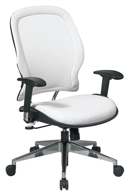 Picture of Ergonomic Mid Back White Office Task Chair