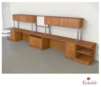 Picture of PEBLO 2 Person Kneespace Credenza Storage with Closed Overehead