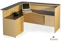 Picture of PEBLO Custom L Shape Reception Desk Workstation