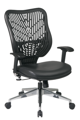 Picture of Ergonomic Mid Back Office Task Chair, Plastic Back with Adjustable Arms