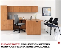 Picture of 72" L Shape Office Desk Workstation with Wall Mount Storage