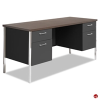 Picture of 24" x 60" Double Pedestal Steel Office Desk Workstation