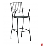 Picture of GRID Wrought Iron Outdoor Arm Barstool