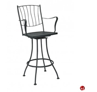 Picture of GRID Outdoor Wrought Iron Swivel Barstool