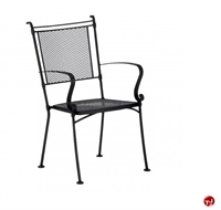 Picture of GRID Outdoor Wrought Iron Dining Stack Arm Chair