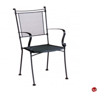 Picture of GRID Outdoor Wrought Iron Dining Arm Stack Chair