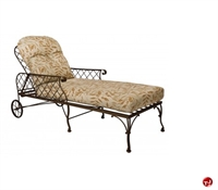 Picture of GRID Outdoor Wrought Iron Adjustable Chaise with Padded Cushion
