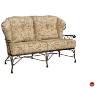 Picture of GRID Outdoor Wrought Iron 2 Seat Loveseat Padded Cushion