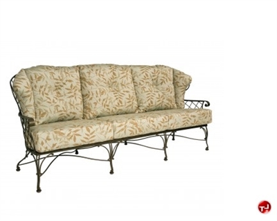 Picture of GRID Outdoor Wrought Iron 3 Seat Sofa with Padded Cushion