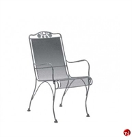 Picture of GRID Outdoor Wrought Iron High Back Dining Arm Chair