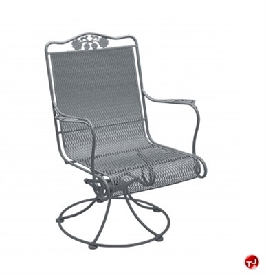 Picture of GRID Outdoor Wrought Iron Swivel Rocker Chair