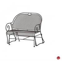 Picture of GRID Outdoor Wrought Iron 2 Seat Loveseat Glider