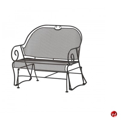 Picture of GRID Outdoor Wrought Iron 2 Seat Loveseat Glider