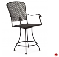 Picture of GRID Outdoor Wrought Iron Swivel Counter Stool Chair
