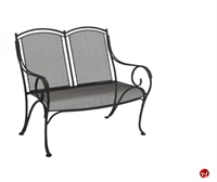 Picture of GRID Outdoor Wrought Iron 2 Seat Loveseat Bench