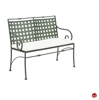 Picture of GRID Outdoor Wrought Iron 2 Seat Loveseat Bench