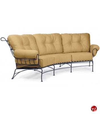 Picture of GRID Outdoor Wrought Iron 3 Seat Sofa with Padded Cushion