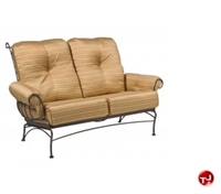 Picture of GRID Outdoor Wrought Iron 2 Seat Loveseat Sofa with Padded Cushion