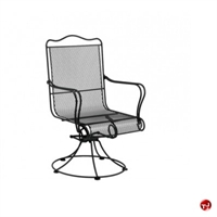 Picture of GRID Outdoor Wrought Iron High Back Swivel Rocker Arm Chair