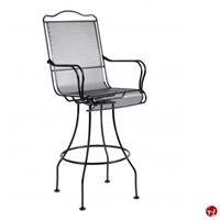 Picture of GRID Outdoor Wrought Iron Swivel Barstool Chair
