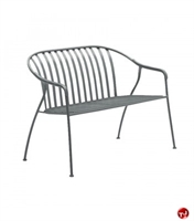 Picture of GRID Outdoor Wrought Iron 2 Seat Loveseat Bench