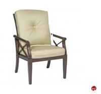 Picture of GRID Outdoor Aluminum Dining Arm Chair with Padded Cushion