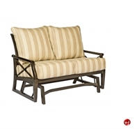 Picture of GRID Outdoor Aluminum 2 Seat Loveseat Glider with Padded Cushion