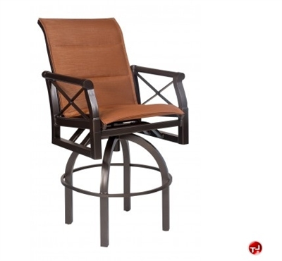 Picture of GRID Outdoor Aluminum Swivel Barstool Sling Chair