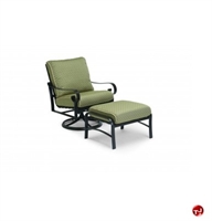Picture of GRID Outdoor Aluminum Swivel Rocker Lounge Chair with Ottoman