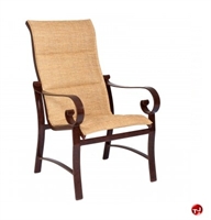 Picture of GRID Outdoor Aluminum High Back Padded Dining Arm Chair