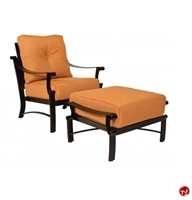 Picture of GRID Outdoor Aluminum Thick Cushion Lounge Arm Chair with Ottoman