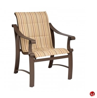 Picture of GRID Outdoor Aluminum Padded Dining Arm Chair