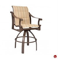Picture of GRID Outdoor Aluminum Padded Swivel Barstool Chair