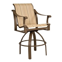 Picture of GRID Outdoor Aluminum Swivel Barstool Sling Chair