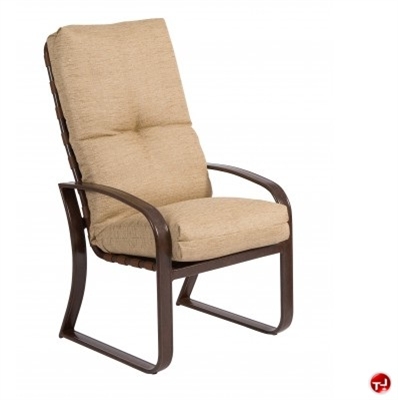 Picture of GRID Outdoor Aluminum Thick Cushion High Back Dining Arm Chair