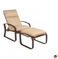 Picture of GRID Outdoor Aluminum Thick Cushion Adjustable Lounge Chair with Ottoman