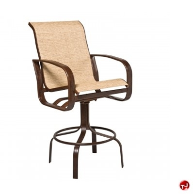 Picture of GRID Outdoor Aluminum Swivel Barstool Sling Chair