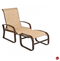 Picture of GRID Outdoor Aluminum Adjustable Lounge Sling Chair with Ottoman