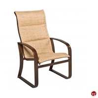 Picture of GRID Outdoor Aluminum Padded High Back Dining Arm Chair