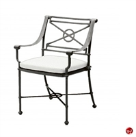Picture of GRID Outdoor Aluminum Dining Arm Chair with Seat Cushion