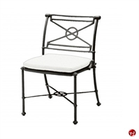 Picture of GRID Outdoor Aluminum Dining Armless Chair with Seat Cushion