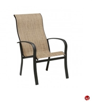 Picture of GRID Outdoor Aluminum Stacking High Back Dining Arm Chair