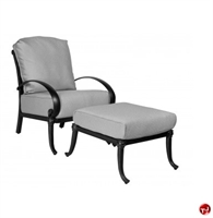 Picture of GRID Outdoor Aluminum Thick Cushion Lounge Chair with Ottoman