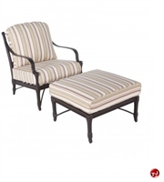 Picture of GRID Outdoor Aluminum Thick Cushion Lounge Chair with Ottoman