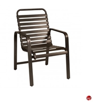 Picture of GRID Outdoor Aluminum Stacking Dining Strap Arm Chair