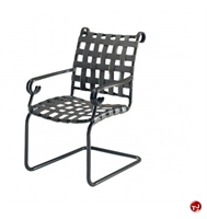 Picture of GRID Outdoor Aluminum Strap Dining Arm Sled Base Chair