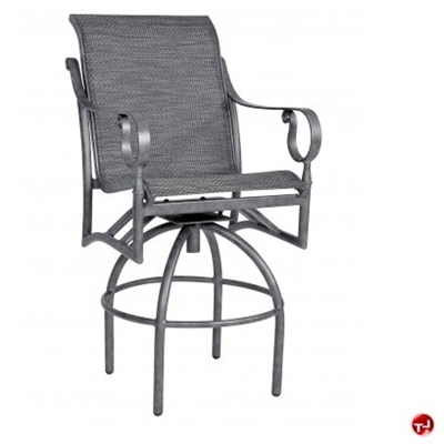 Picture of GRID Outdoor Aluminum Swivel Barstool Sling Chair