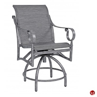 Picture of GRID Outdoor Aluminum Swivel Counter Height Sling Stool Chair